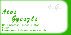 atos gyeszli business card
